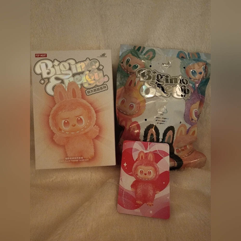 Pop Mart Monsters Big Into Energy Labubu V3 | LOVE | Authentic New Sealed Bag
